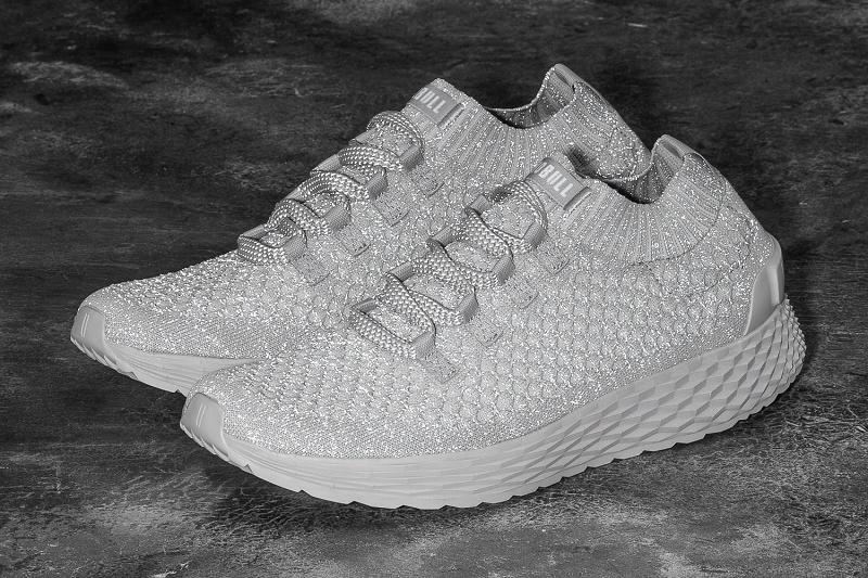 White Nobull Arctic Reflective Knit Runner Women's Running Shoes | CA L1669I